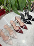 Rhinestone Embedded Bridal Pointy Heels